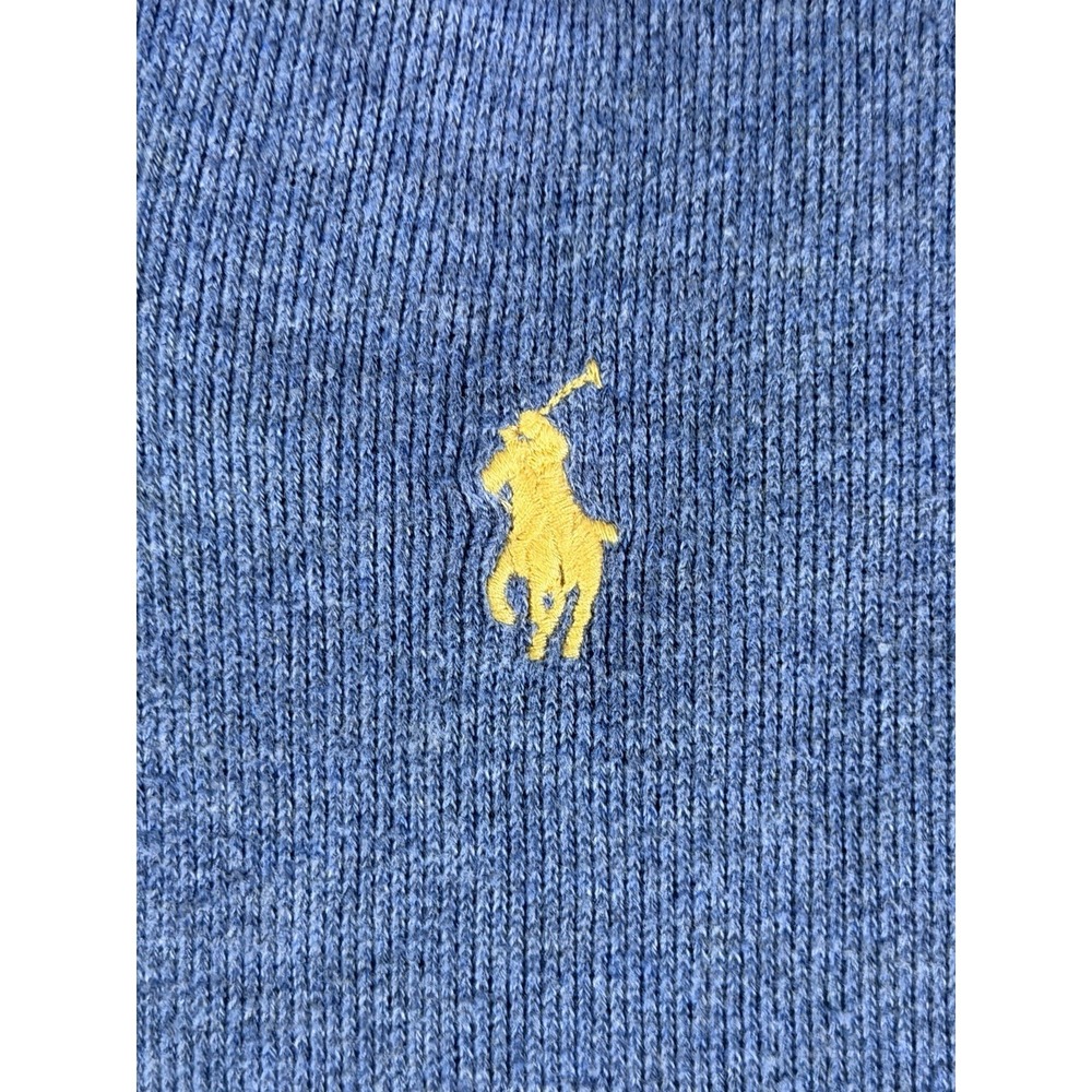 Polo Ralph Lauren Sweater Mens Size Small Blue Shawl Collar Pullover Cotton Pony - Picture 3 of 9